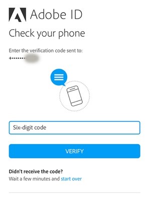 Adobe sign in id and password